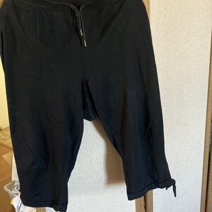 Black Capri Pants with Drawstring Waist